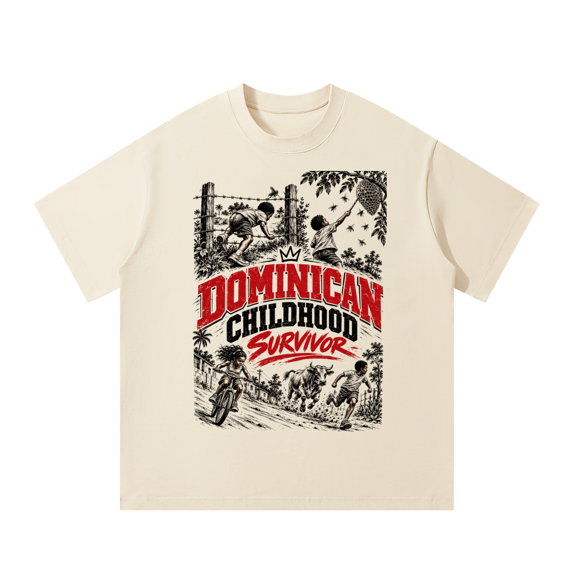 Dominican Childhood Survivor | Oversized T-Shirt