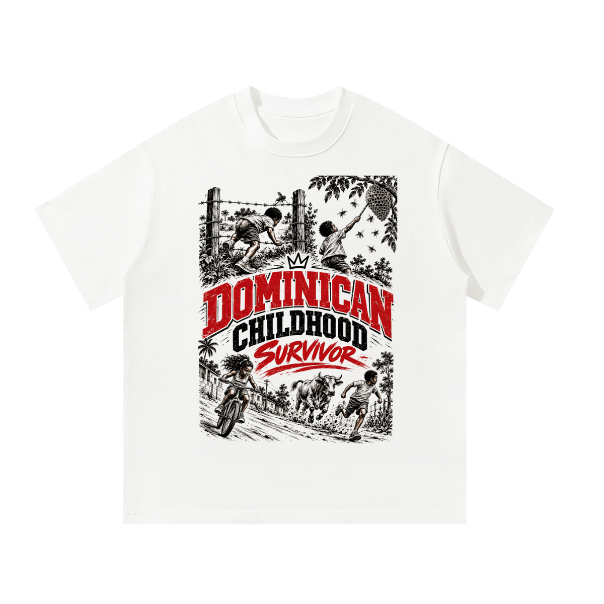 Dominican Childhood Survivor | Oversized T-Shirt
